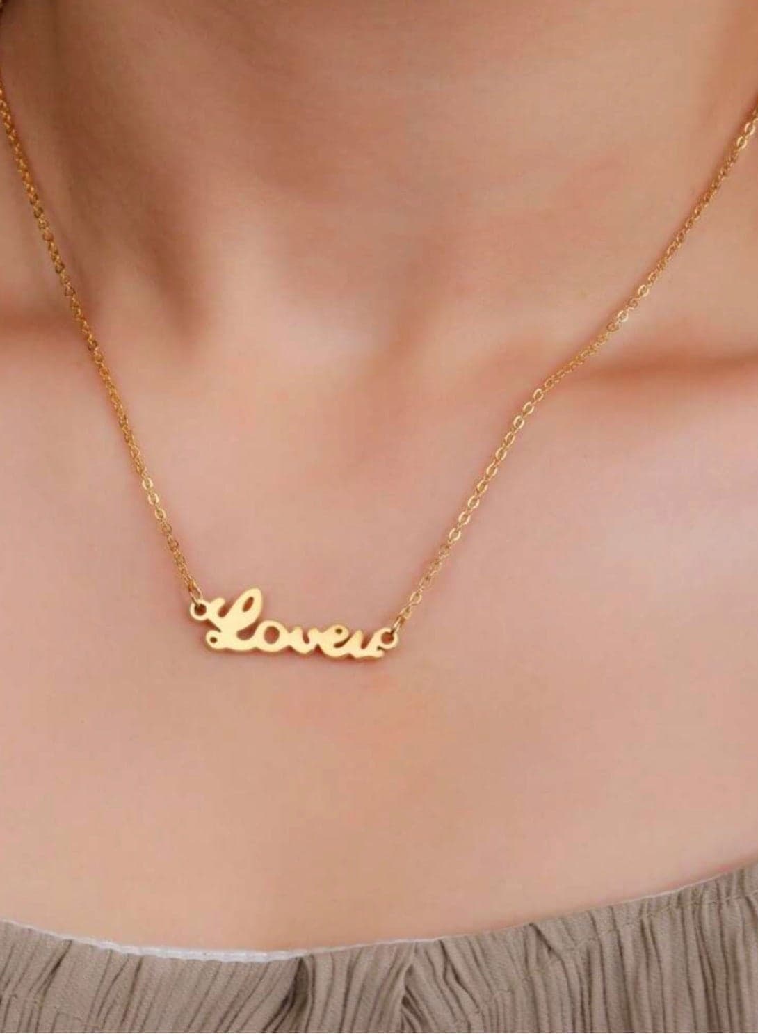 Elegant Stainless Steel Gold Plated Necklace For Women