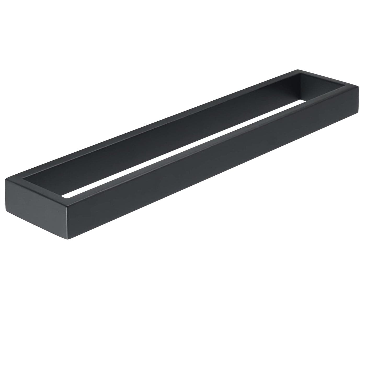 Sayayo Matte Black Towel Bar for Bathroom 16 Inch Bath Towel Rack Towel Rod Hand Towel Holder Wall Mount Holder Square SUS304 Stainless Steel