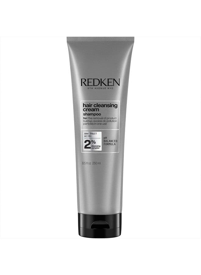 Redken Detox Hair Cleansing Cream Clarifying Shampoo | For All Hair Types | Removes Buildup & Strengthens Cuticle | 8.5 Fl Oz
