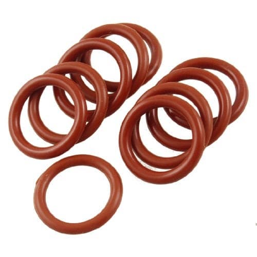 uxcell Silicone O-Ring, 22mm OD, 16mm ID, 3mm Width, VMQ Seal Rings Gasket, Red, Pack of 10
