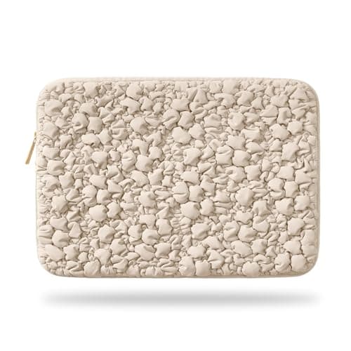 Vandel Puffy Laptop Sleeve Case 1314 inch Laptop Sleeve Bag Case 133 Inch Compatible with MacBook AirPro 13Pro 14iPad Pro 129 HP Dell ASUS Computer Bag Cover Sand Crunch