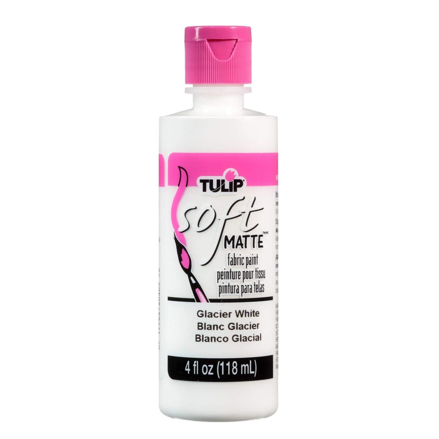 TULIP 20403 Soft Fabric Paint 4oz Matte Glacier White