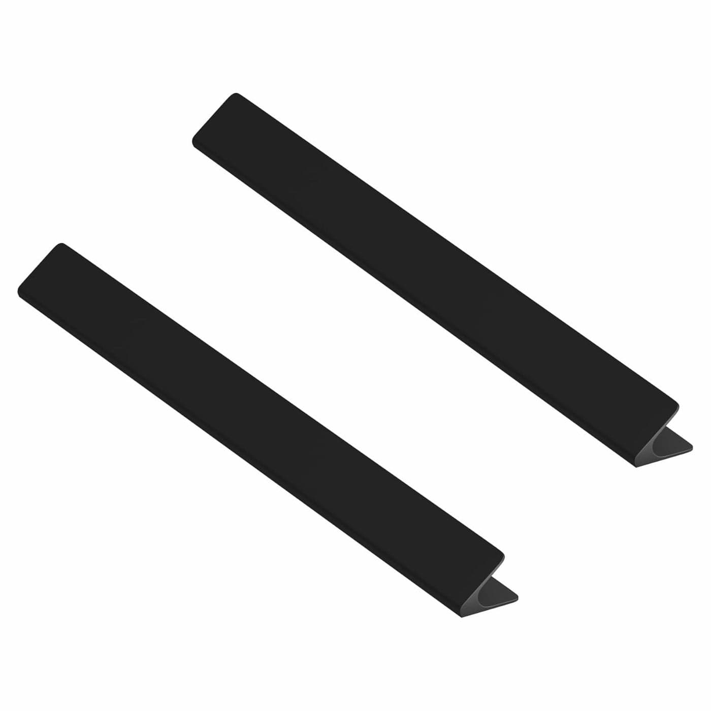 LAPO Premium Kitchen Profile Handle Cabinet Door Handle and Office Drawer Profile Handle Furniture Aluminium Finish Drawer Handle 12 Inch Black Color Pack of 2