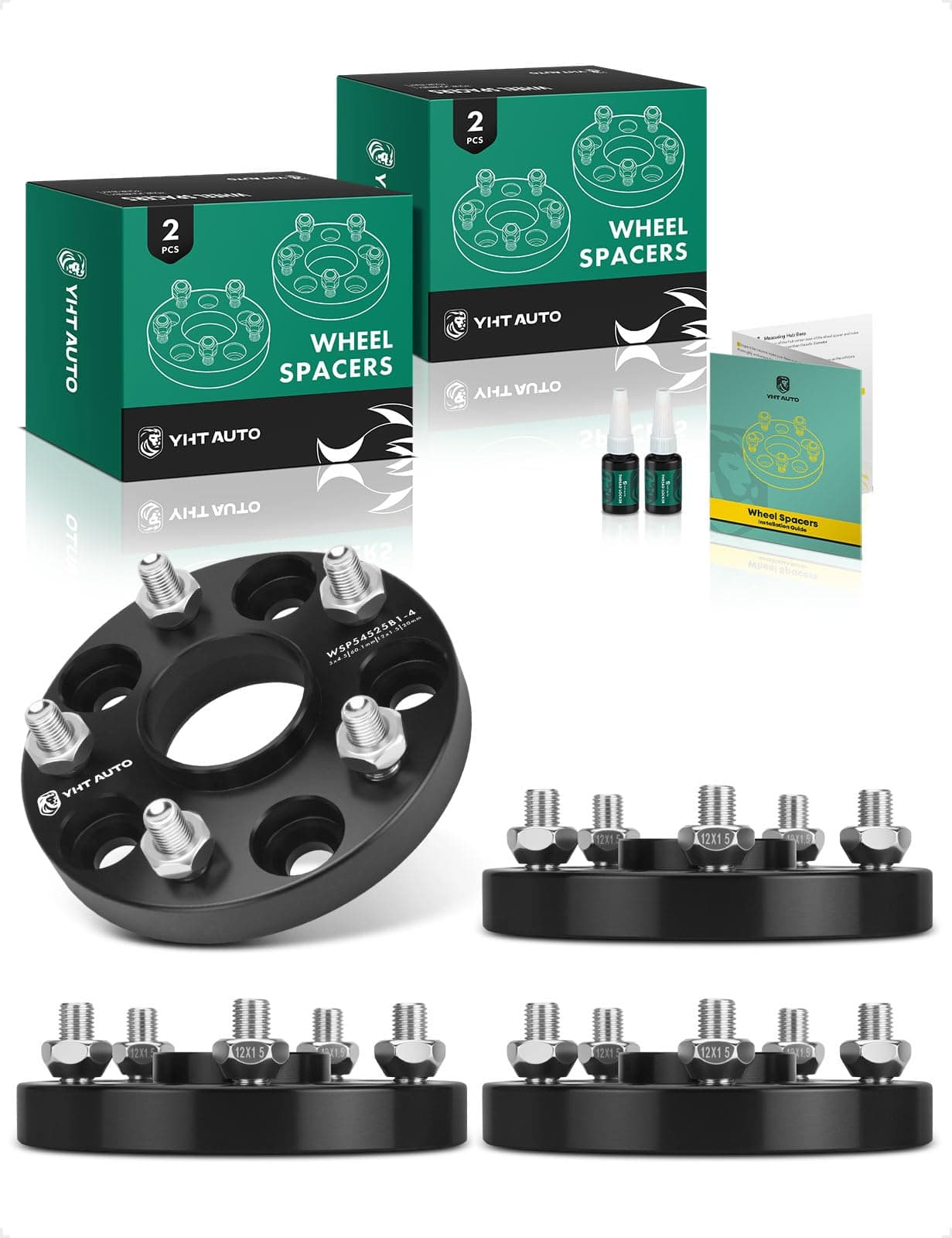 YHTAUTO 5x4.5 Hub Centric Wheel Spacers 20mm Fits Toyota, Lexus & Scion Models, Tacoma, Camry, RAV4, RX, ES, GS, is, tC, 5x114.3mm 5 Lug Tire Spacers, M12x1.5 Studs 60.1 mm Hub Bore