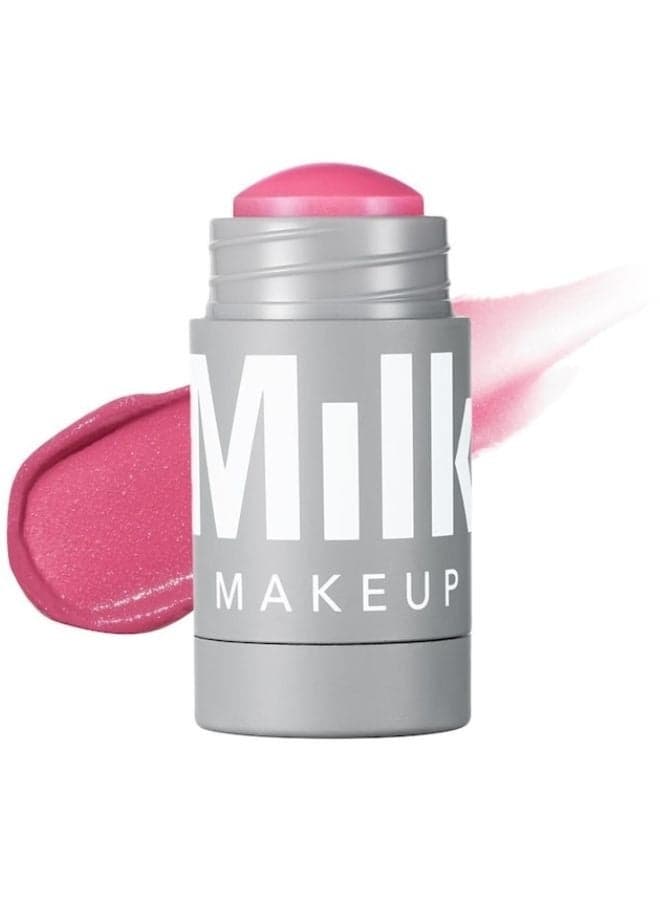 MILK MAKEUP Lip + Cheek Cream Blush Stick Rally 6g – Mauve with Shimmer Multi-Use Non-Comedogenic Tint for Lips & Cheeks