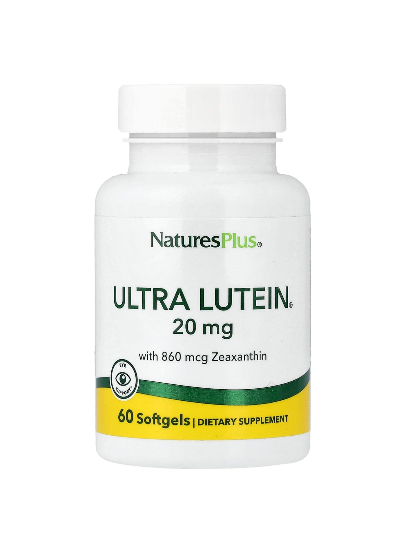 Ultra Lutein with Zeaxanthin, 20 mg, 60 Softgels