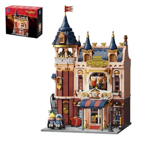 PANTASY Toy Shop Building Set for Adults Nostalgic Modular Building with Detailed Facade Interior Decoration Creative Architecture Building Toy for Building Block and Design Lovers