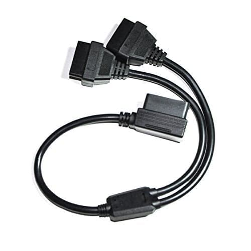 Vgate 16 pin OBD2 OBDII Diagnostic Extender Splitter Extension Cable Male to Dual Female Y Cable 12 inches