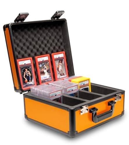 Panopply SLAB ARMOR 3 Row Graded Card Storage Box PSA Card Slab Case For Graded cards Hold 120 Slabs Graded Card Case PSA Graded Card Storage Sports Baseball Card Collector Gifts ORANGE