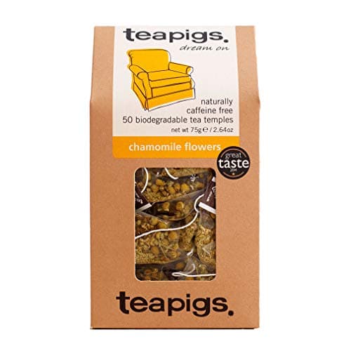 Teapigs Chamomile Flowers Tea Made With Whole Tea Leaves Natural Ingredients NonGMO CaffeineFree Sleep Tea 50 Count 1 Pack of 50 Teabags