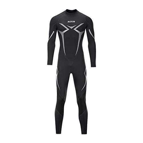 ZCCO Wetsuits Men's 3mm Premium Neoprene Full Sleeve Dive Skin for Spearfishing,Snorkeling, Surfing,Canoeing,Scuba Diving Wet Suits(L)