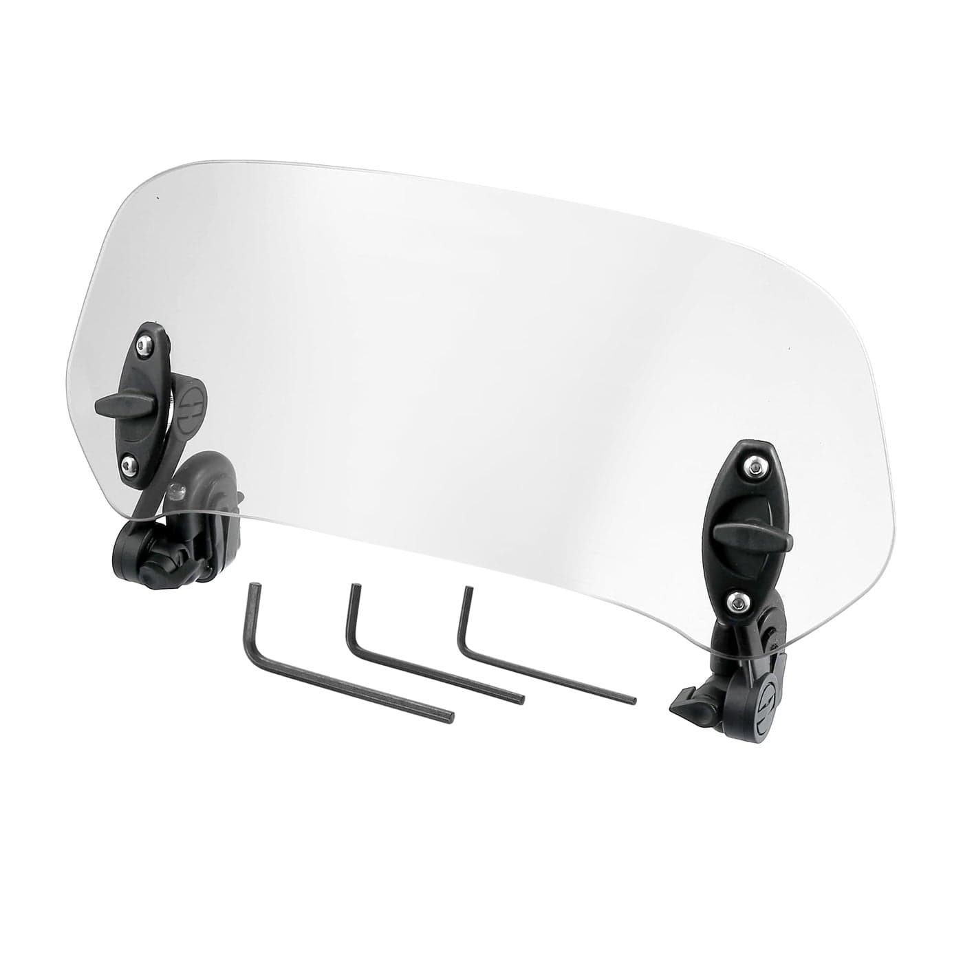 Motoforti 285cm Windshield Adjustable Clip Wind Deflector Clear Lens Universal Fit for Most Motorcycles Scooters