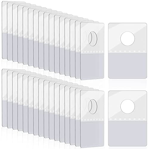 Prudiut 800 Pcs Large Hang Tabs 1×1.5 Inch Round Hole Hang Tags Self-Adhesive Hanging Tabs Heavy Duty Display Tags for Hanging Retail Displays