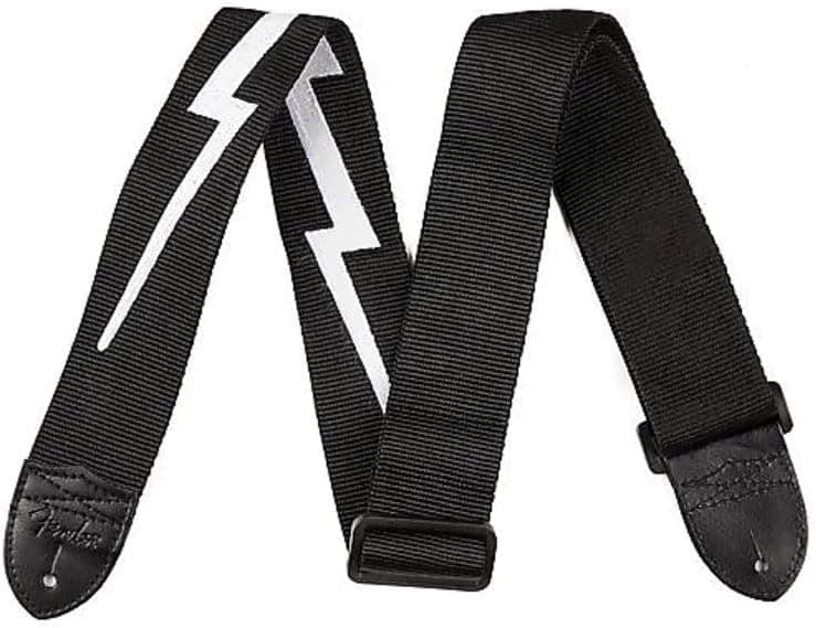 Fender Nylon Guitar Strap Guitar Accessories 2in Lightning Bolt