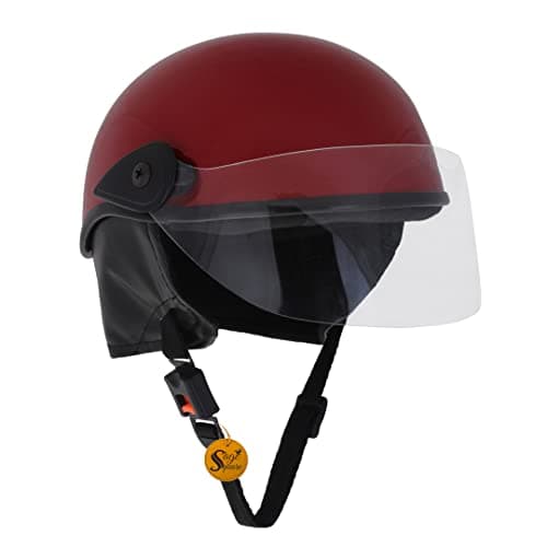 Sage Square Aero Half Helmet (Red Glossy) (Large)