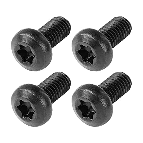Black License Plate Screws for Tesla Model 3 Model Y BMW 4 Pack M508 X 8mm Security T25 Drive Head 188 Stainless Steel Black Oxide
