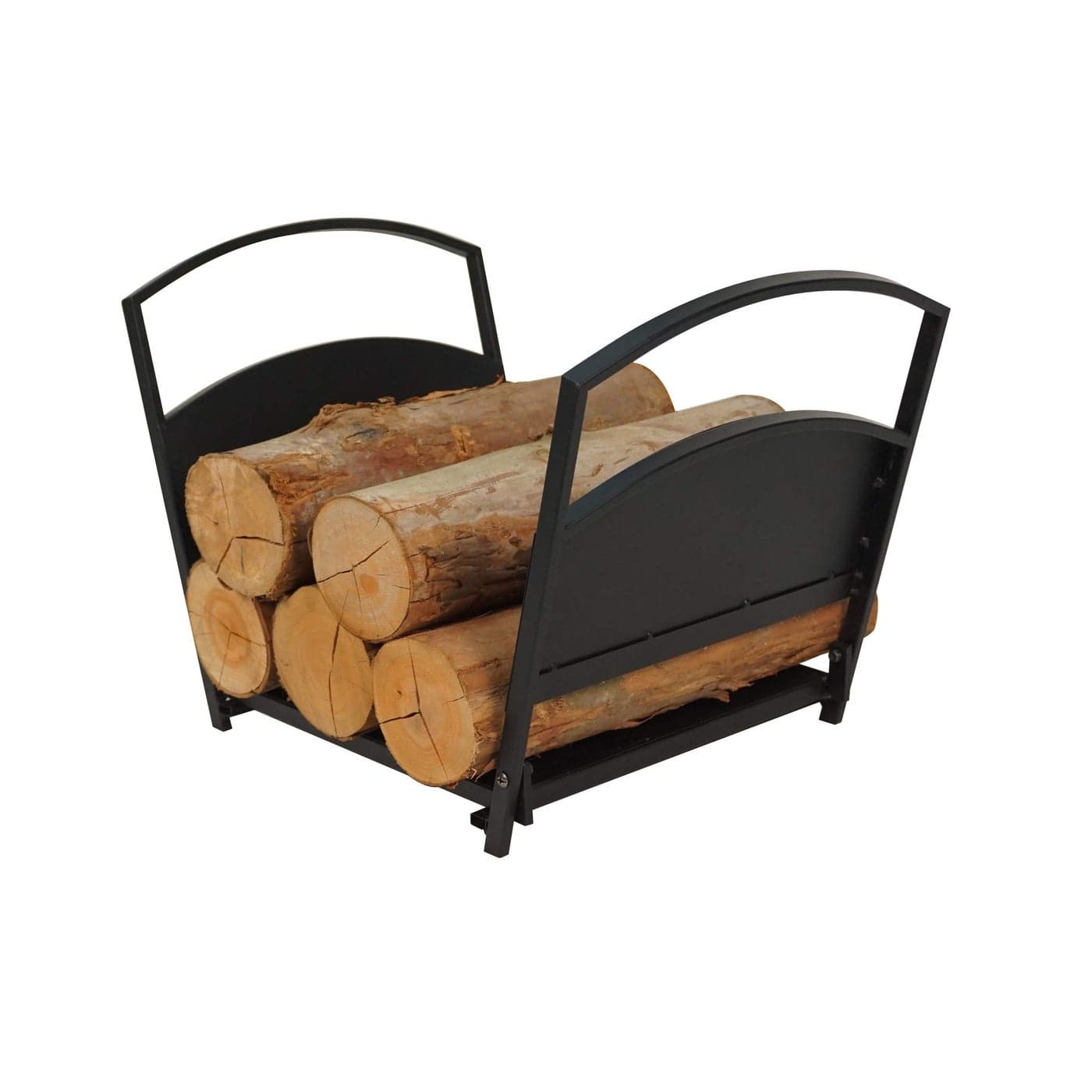 Fire Beauty Firewood Log Rack Iron Wood Lumber Storage Holder for Fireplace Heavy Duty Log Storage Bin for Firepit Stove Accessories