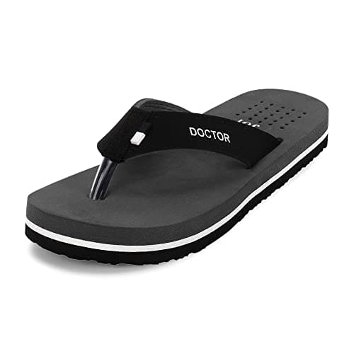 ORTHO JOY Men's Extra Soft Doctor Ortho Open Back Slippers (Grey, 6 UK)