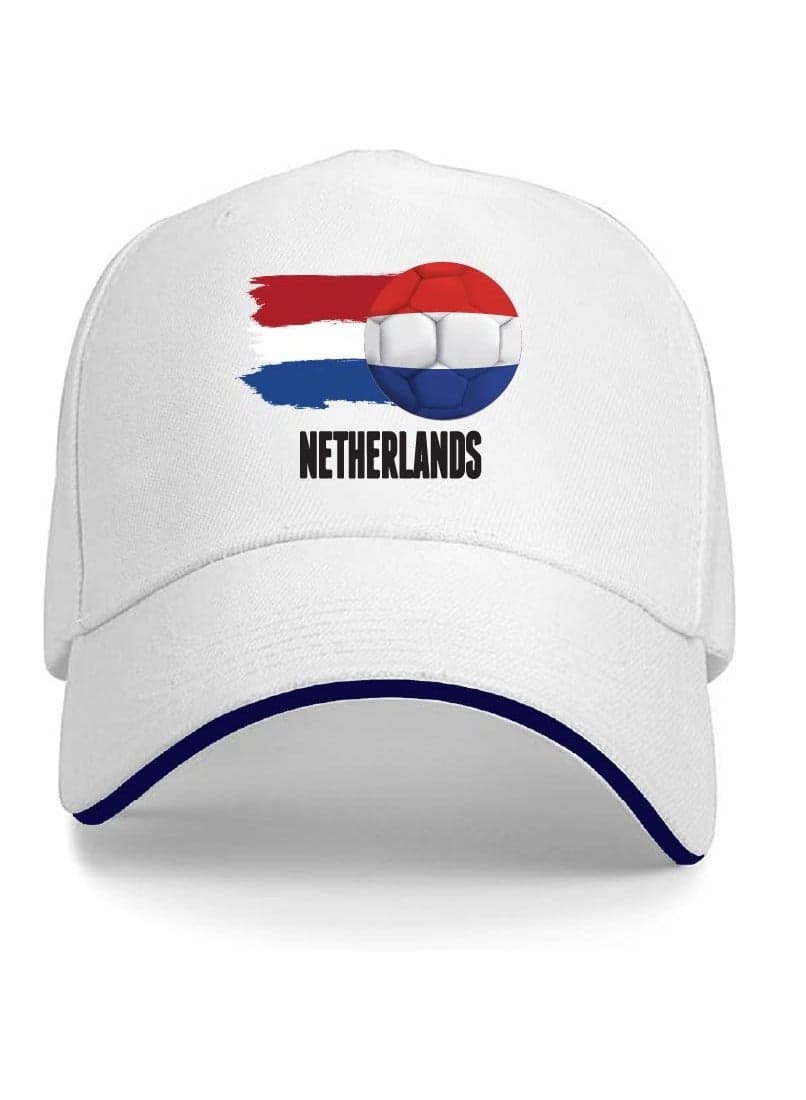 Netherlands Unisex Adult Football Cap For Both Men And Women With Metal Adjustable Buckle Closure-Perfect For Football Fans,Match Days,Outdoor Activities And Everyday Wear