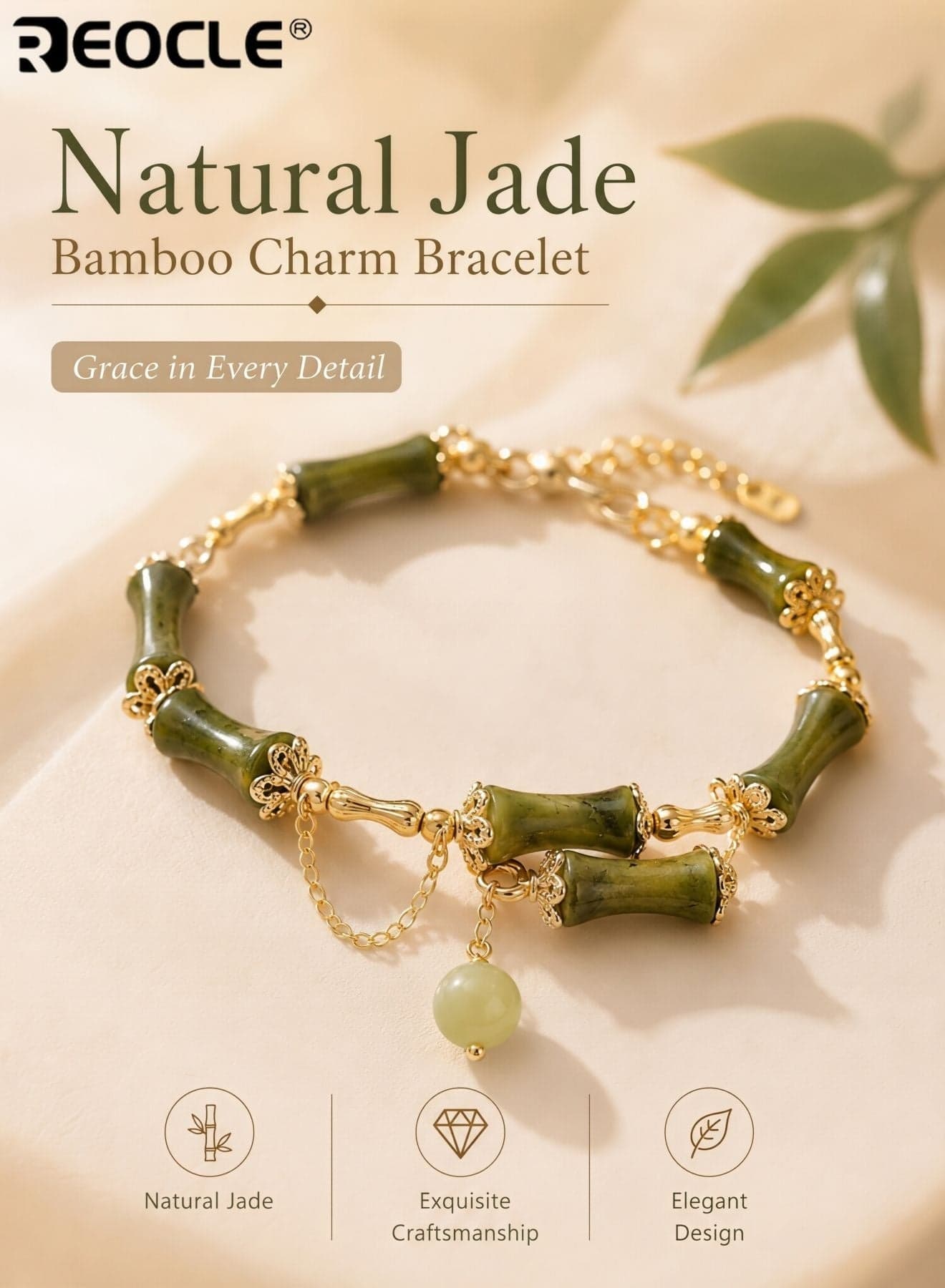 Women’s Handmade Bamboo Bead Bracelet with Floral Charm Design Womens Bohemian Jewelry with Metallic Accents for Casual Party Wear Ideal for Women
