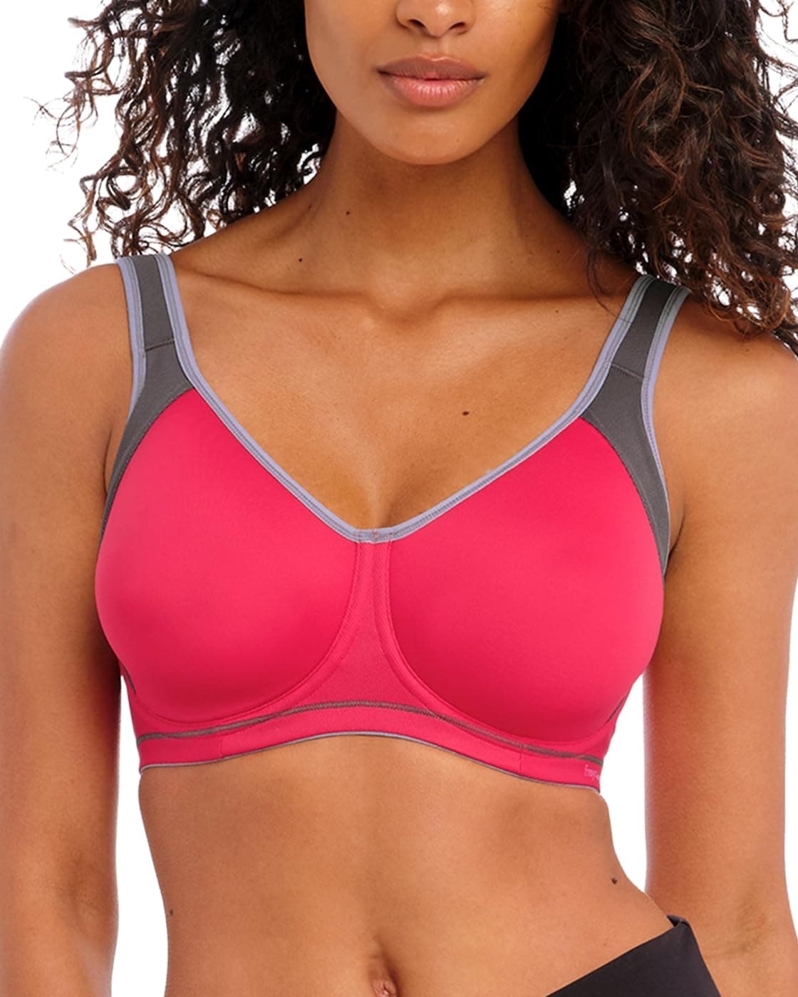 Freya Womens Sonic Underwire Spacer Molded Sports Bra, Hot Crimson, 34F US