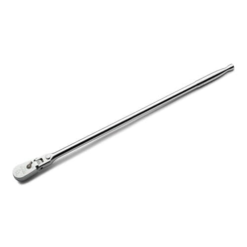 Capri Tools 1/2 in. Drive Fine 90-Tooth Locking Flex-Head Ratchet, Extra Long Chrome Handle