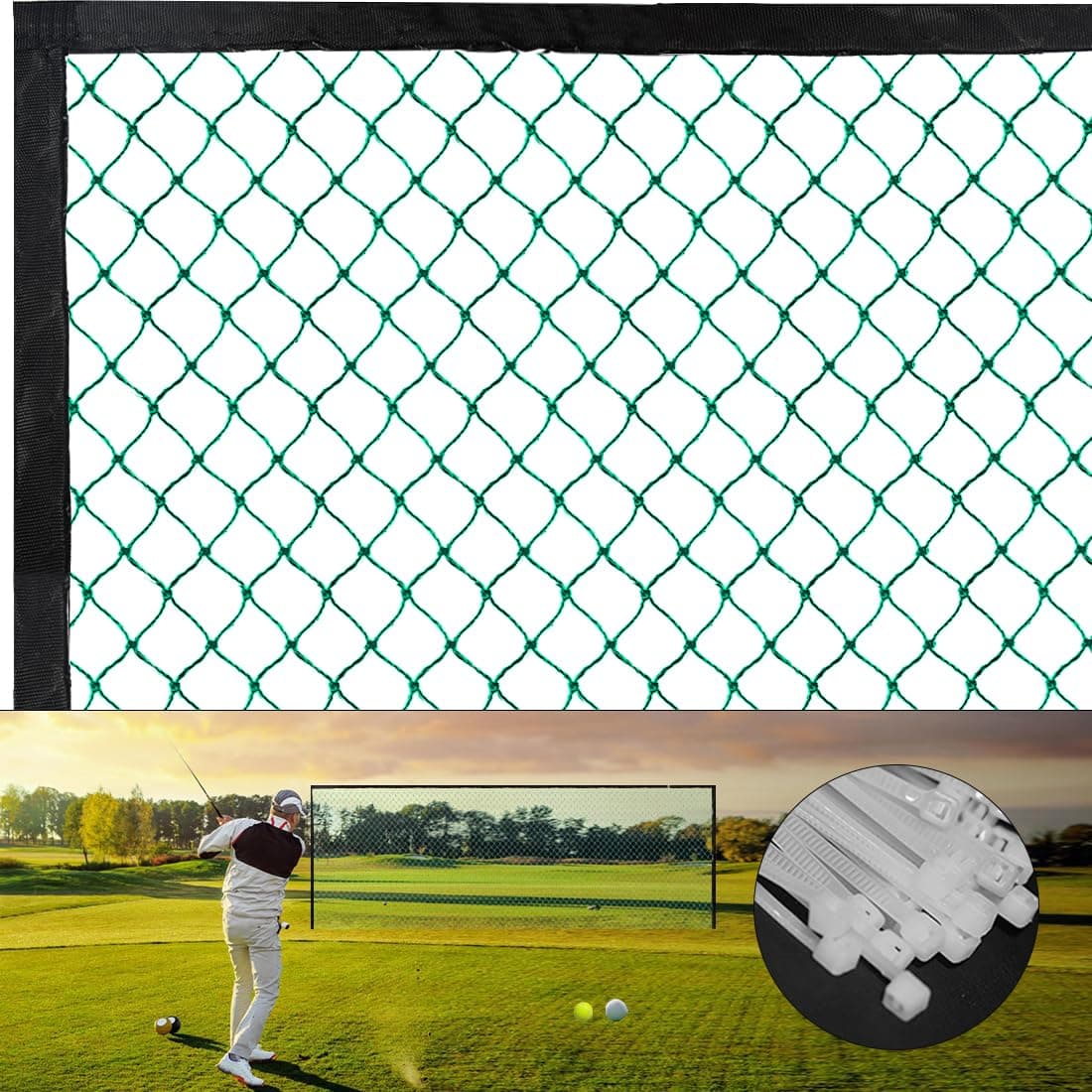 Golf High Impact Golf Barrier Net Practice Hitting Net for Indoor or Outdoor Use 10FT10FT