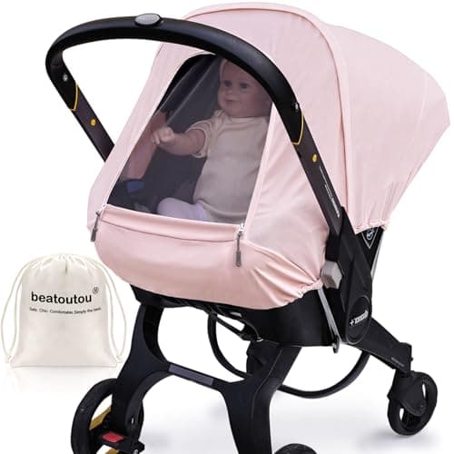 Summer Baby Car Seat Cover Compatible with Doona Car Seat and StrollerBreathable Sunproof Car Seat Canopy for GirlsSuitable for SpringSummerAutumn Use Pink