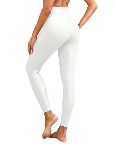 Holipick Women's Swim Pants UPF 50+ Swim Leggings High Waisted Long Swimming Pants White