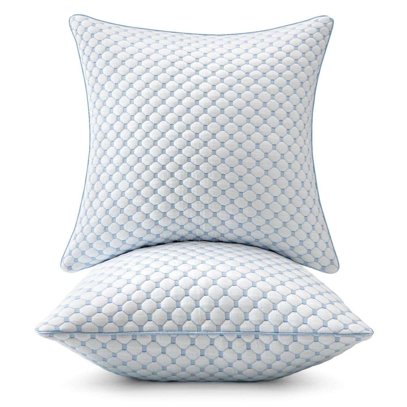 MIULEE 18x18 Pillow Inserts Memory Foam Cooling Set of 2 Decorative Throw PillowsAdjustable Premium Stuffer for Sofa Couch Bed and Living Room
