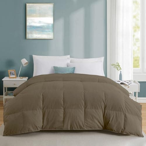 Razzai All-Season Comforter 220 GSM | Super Soft Fluffy & Lightweight Comforter Single Bed Comforter (60" x 90" Inches/152cm x 228cm) - Single Bed Comforter - Beige