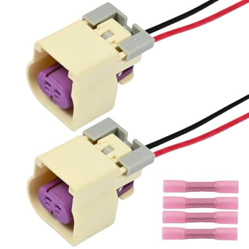 2PCS Knock Detonation Sensor Connector for Chevrolet, GMC, Buick, Cadillac, Replace 13580877, S934, Plug Pigtail Wiring Harness
