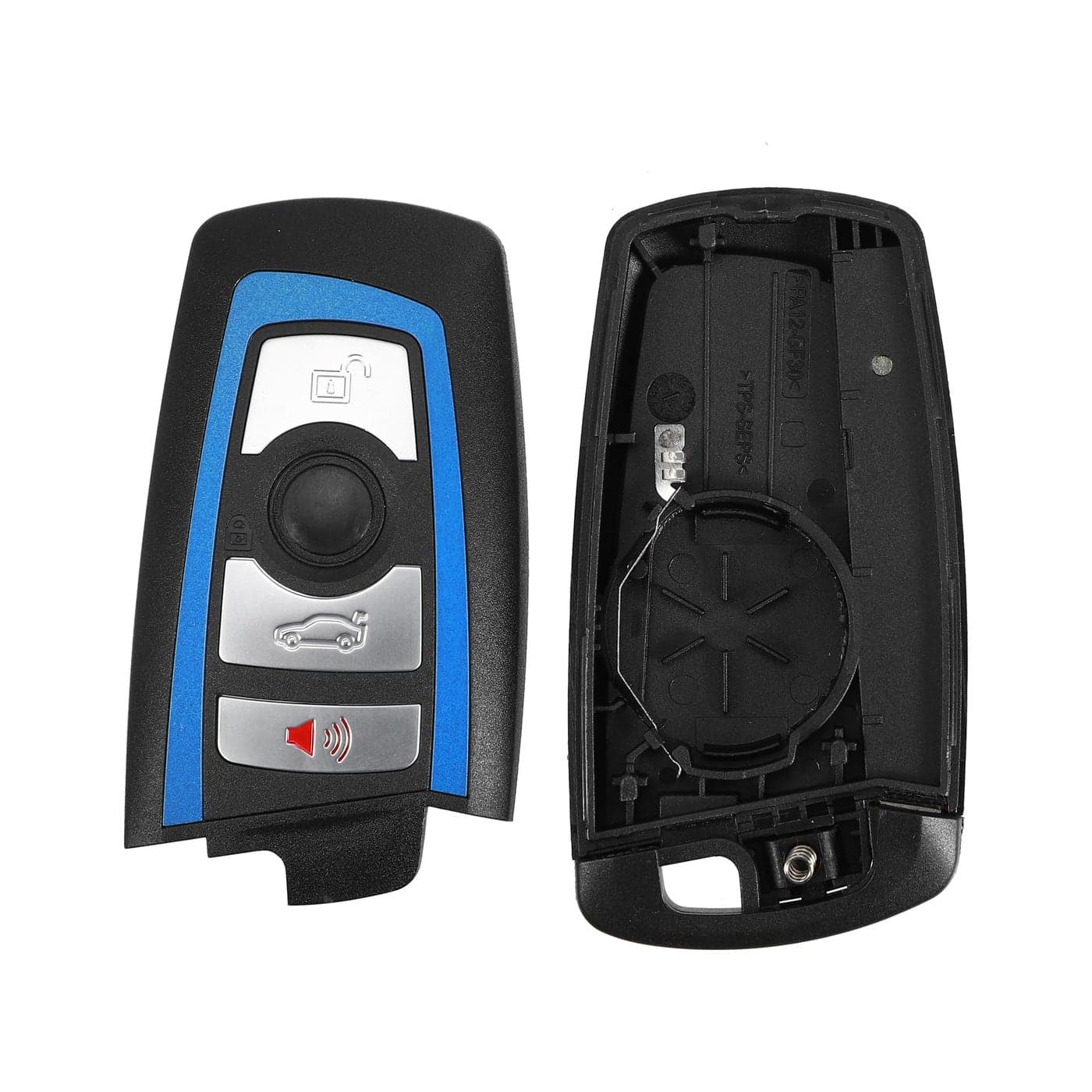 X AUTOHAUX 4 Button Keyless Entry Remote Control Key Fob Case Cover for BMW 1 2 3 4 5 6 7 Series X3 M2 F Series 235ix 320 E90 E92 E93 X5 F10 F20 F30 F40 No Chip Blue