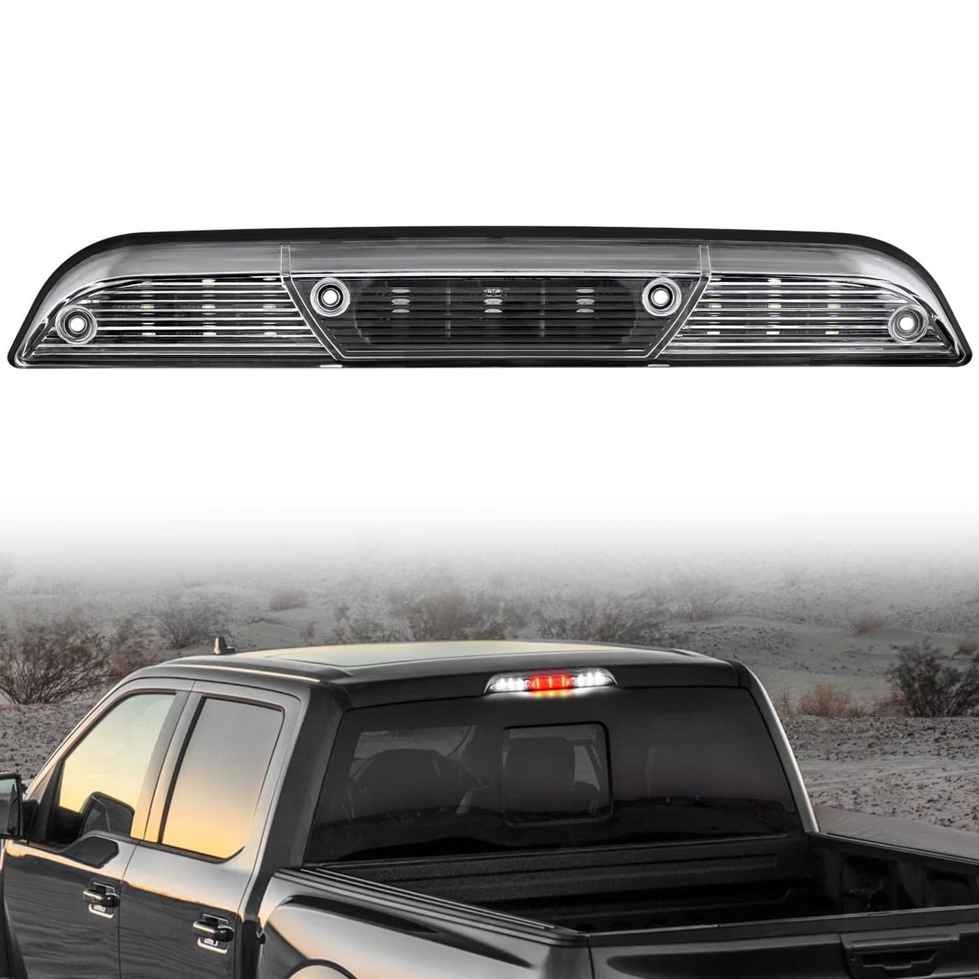 Nilight Third Brake Light Tail High Mount 3rd Stop Cargo Reverse Lights Clear Lens Compatible with Ford F150 2015 2016 2017 2018 2019 2020 Super Duty F250 F350 2017 Ranger 2019 Maverick 2022
