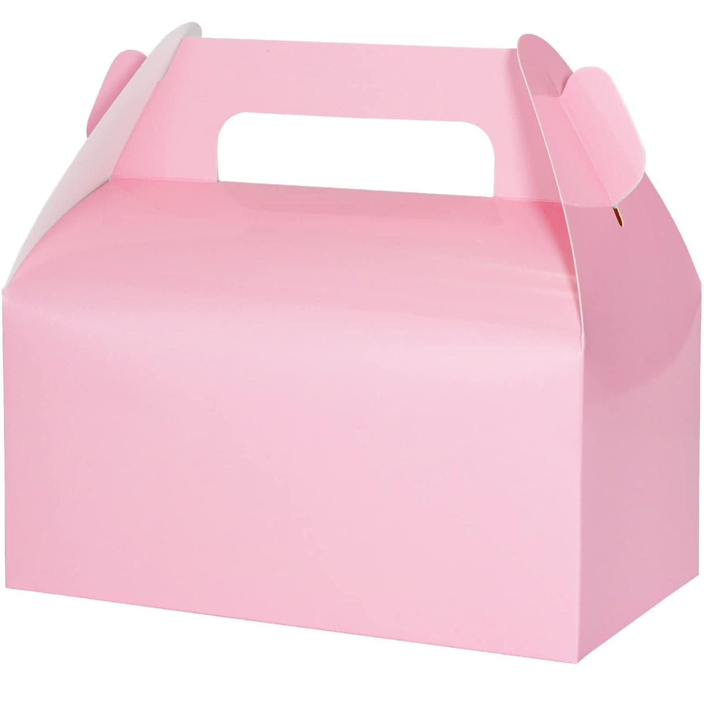 UnicoPak 30 Pack Pink Gable Treat Boxes Party Favor Boxes Candy Gift Boxes for Snacks Candy Toys Birthday Party Wedding Halloween Christmas 65x35x35 Inches