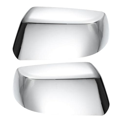 uxcell 1 Pair Car Exterior Chrome Plated Half Mirror Covers Cap Overlay for Chevy Tahoe Suburban for GMC Yukon/Yukon XL 2015-2020