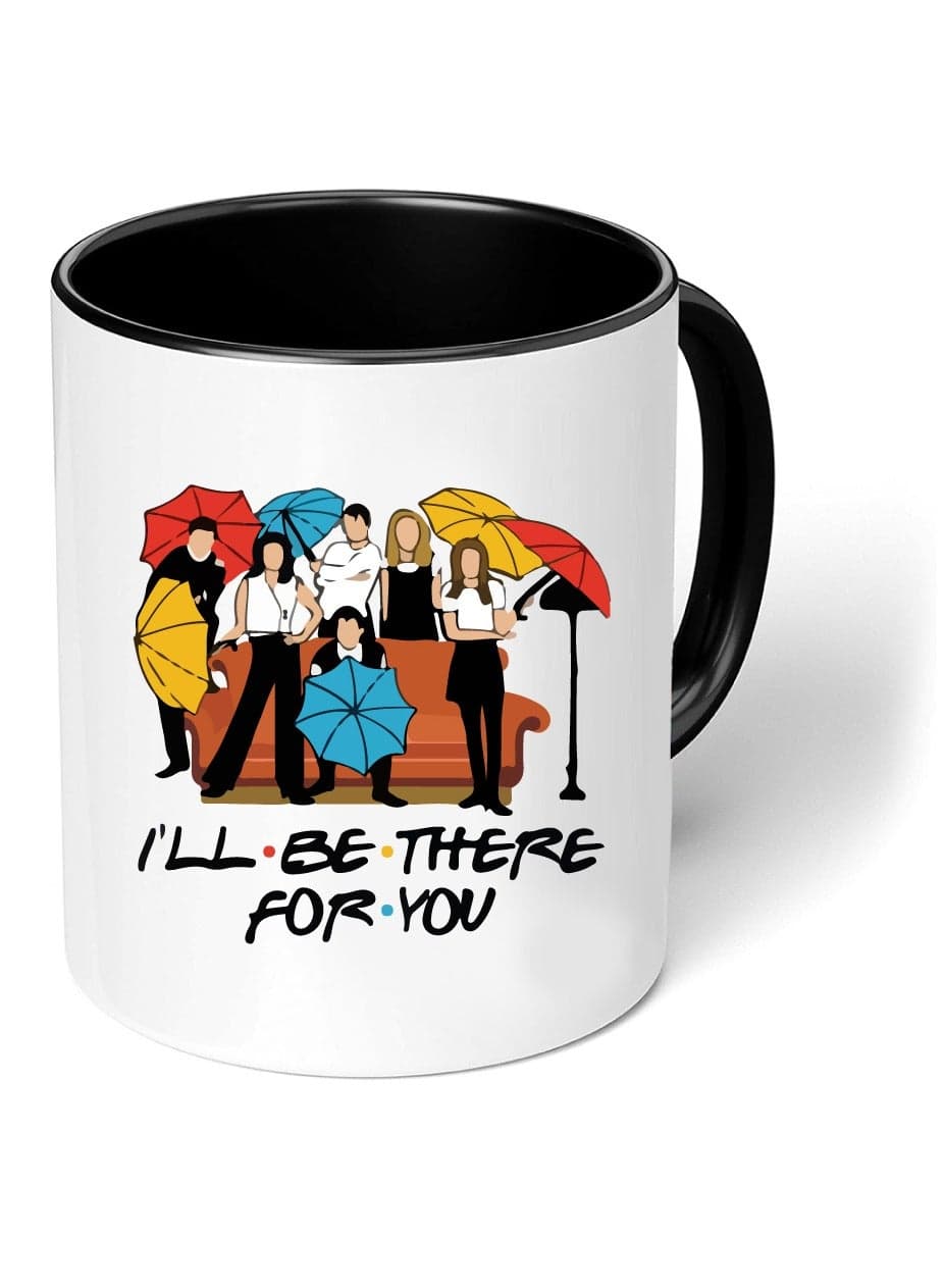 Friends Coffee Mug - Stylish Black Two-Tone Ceramic Mug - Gift for Friends - Perfect for Sipping - Chatting and Creating Unforgettable Moments Together