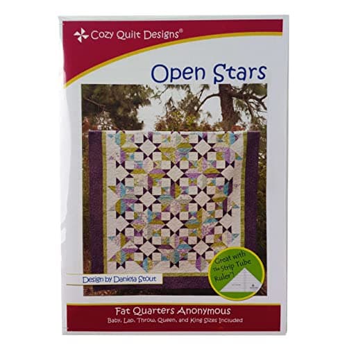 Cozy Quilt Designs 'Fat Quarters Anonymous' Pattern - Open Stars (Includes Instructions for 5 Project Sizes)