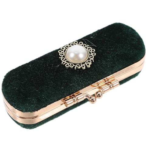 Cabilock Retro Lipstick Box with Mirror Compact Lip Balm Organizer Durable Cosmetic Storage Case Fits One Lipstick for Travel and Daily Use 393X137X098 Inches