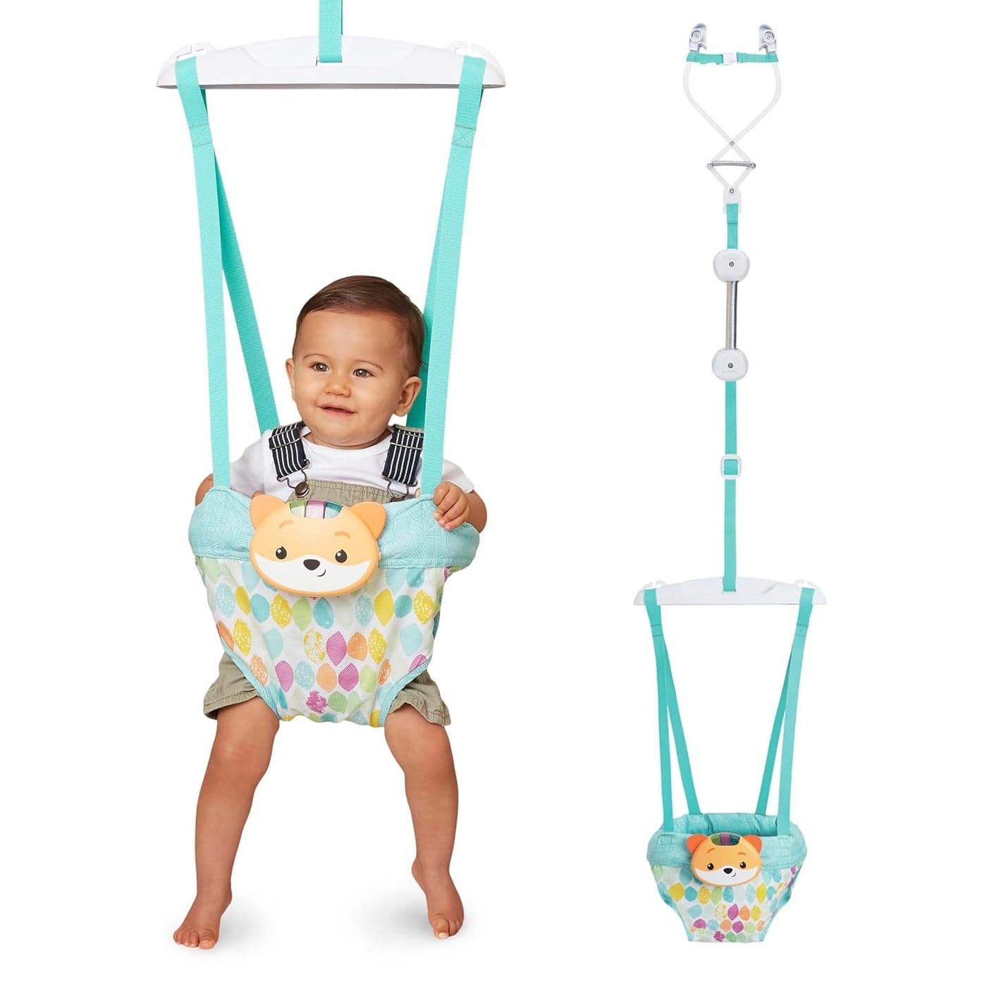Infantino 2in1 Music Lights Doorway Jumper Engaging Activity Jumper with MotionActivated Sounds for Babies Fox