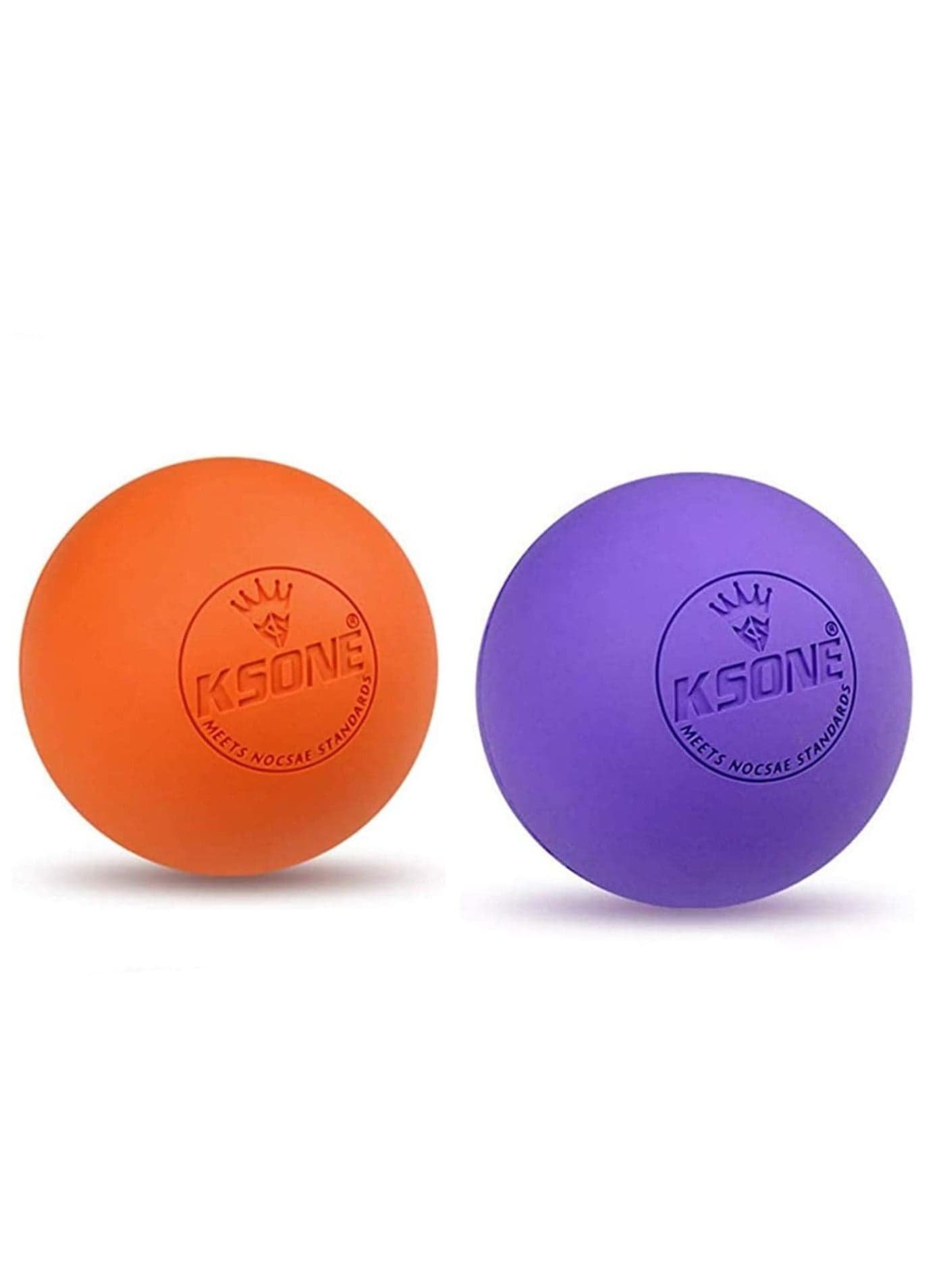 Massage Balls Lacrosse Massage Balls Suitable for Myofascial Release Relax Trigger Point/Manual Massage Balls 6.35Cm (Orange+Purple)