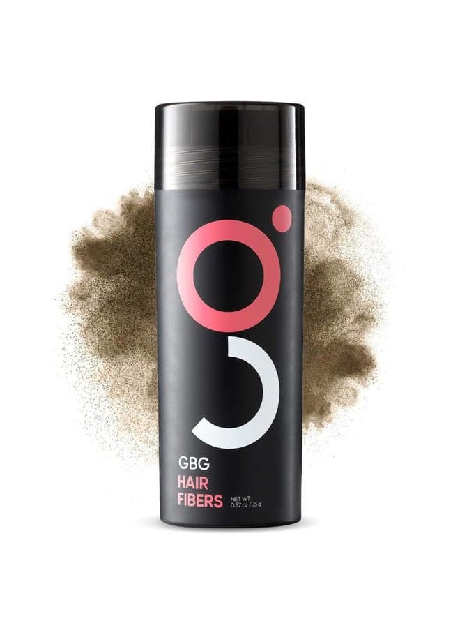 GBG Womens Hair Fibers for Thinning, Fine Hair & Bald Spots, Light Brown - Thickening Fibers for Instant Cover Up & Volume in 30 Seconds, Touch Up and Thickener for Women & Men 25g - Cruelty Free