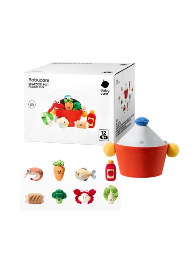 Babycare - Seafood Pot Plush Toy Set - Multicolor