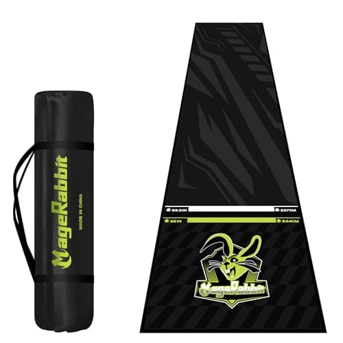 MageRabbit Darts Mat, 297x66cm, with Oche Lines, Professional Non Slip Carpet, Protection for Floor and Dart Tip (MageRabbit)