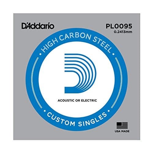 D'Addario PL0095 Plain Steel Guitar Single String, .0095