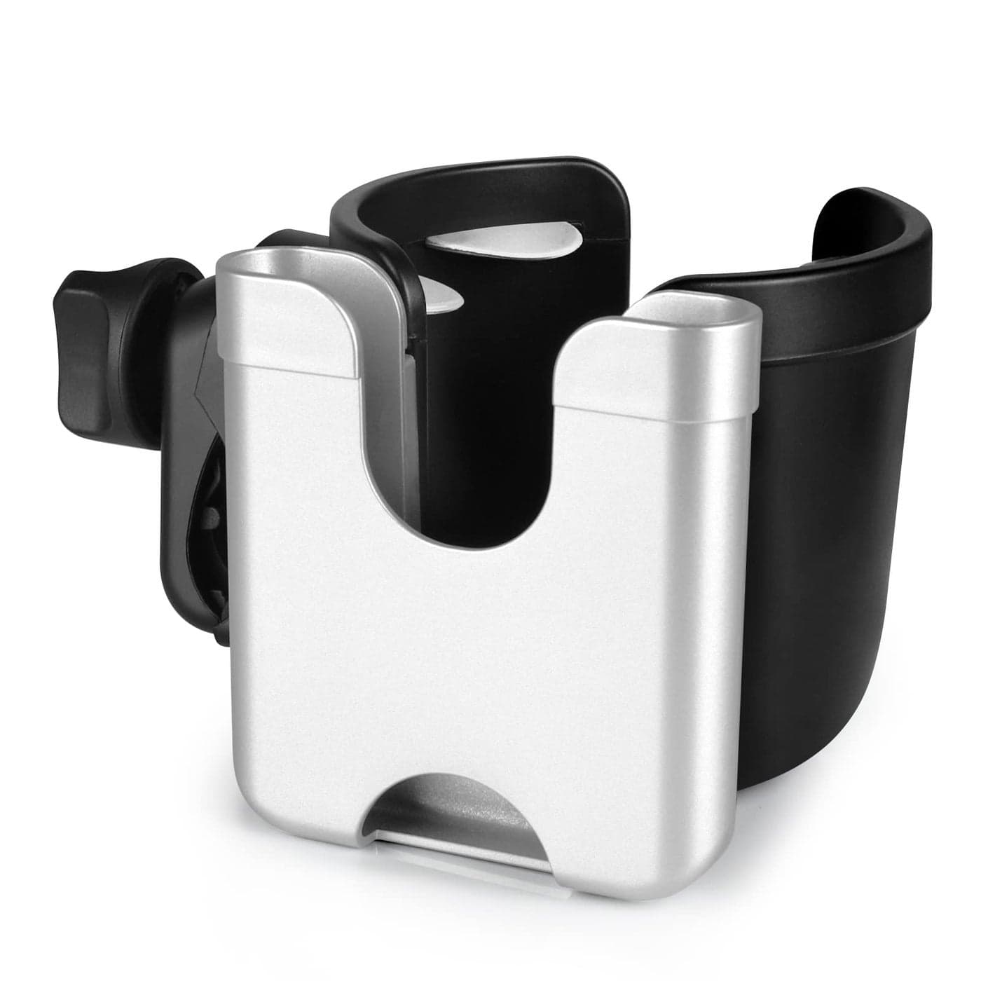Accmor Stroller Cup Holder with Phone Holder Bike Cup Holder Universal Cup Holder for Uppababy Nuna Doona Strollers 2in1 Cup Phone Holder for Stroller Bike Wheelchair Walker Scooter
