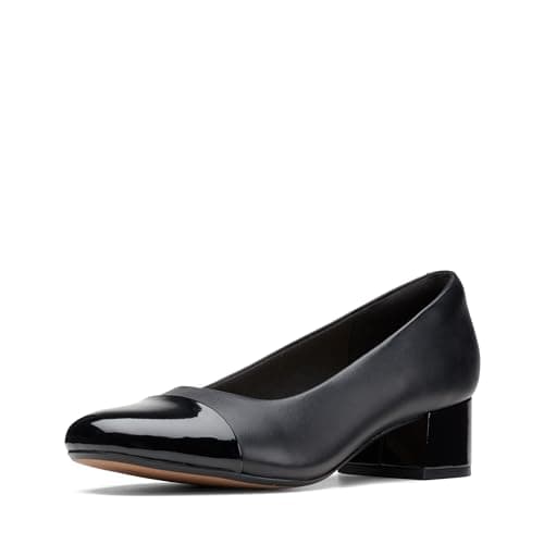 Clarks Women's Marilyn Sara Pump, Black Leather/Synthetic Combination, 11