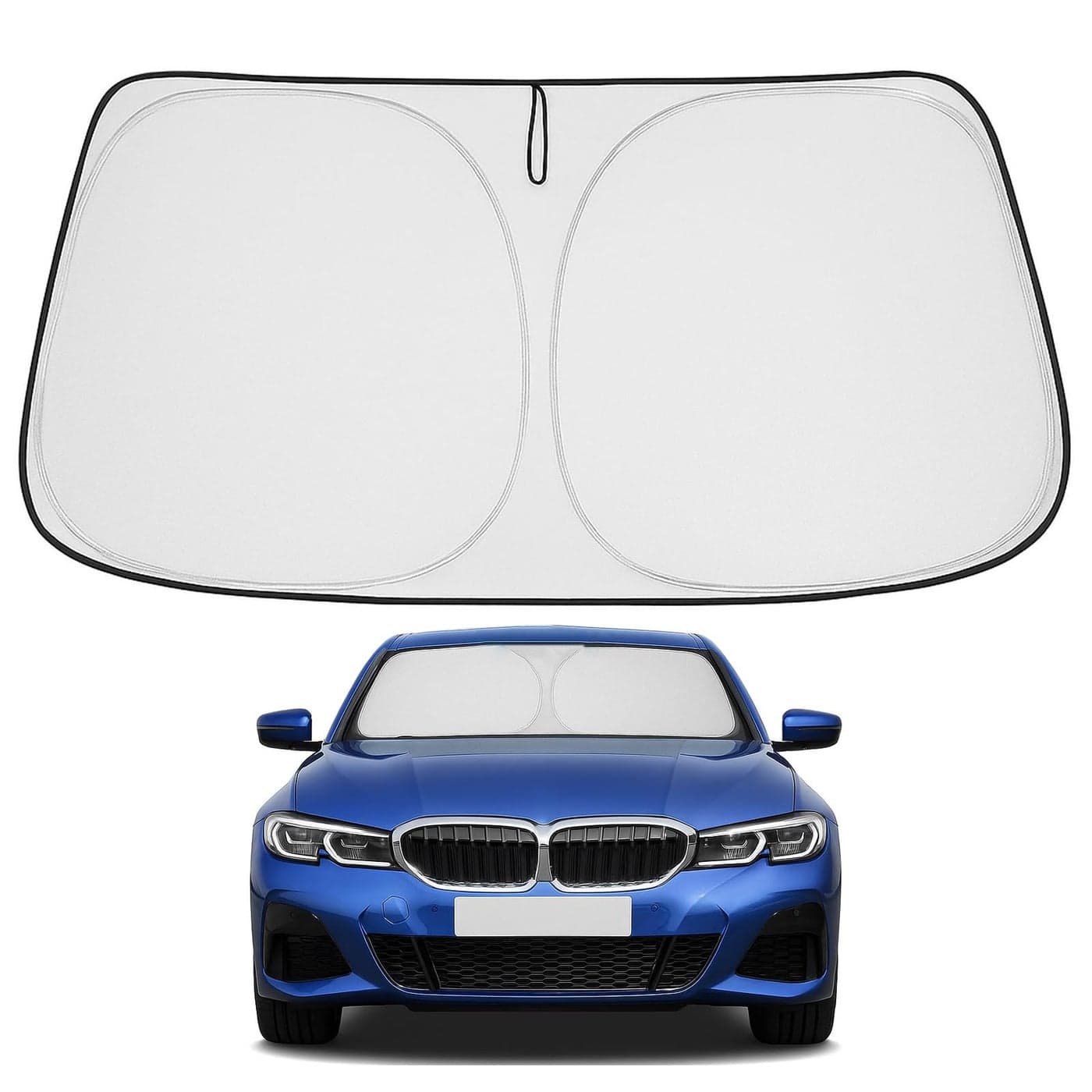 Proadsy 2025 Upgrade Windshield Sun Shade Custom Fit 20192024 2025 BMW 3Series 4Layer Foldable Front Sunshade Protector Sun Visor Blocks UV Rays Keep Car Cooler