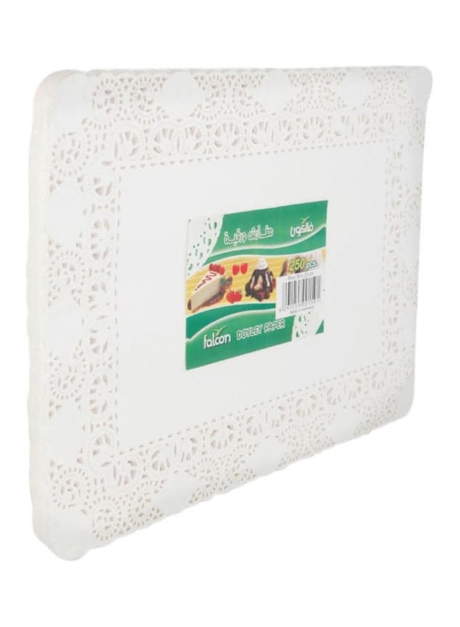 Falcon Rectangle Doyley Paper White