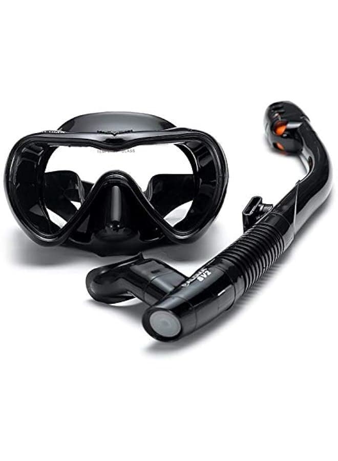 Snorkeling Tube, Leakproof Snorkel Set Anti-fog Swimming Snorkeling Goggles Glasses with Easy Breath Dry Snorkel Tube for Snorkeling Swimming Scuba Diving